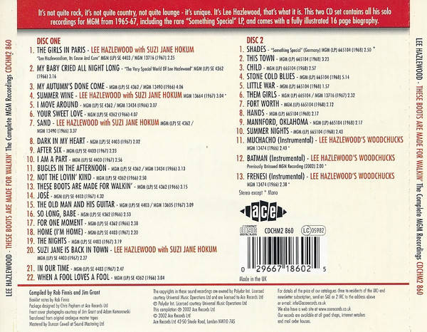 Lee Hazlewood  These Boots Are Made For Walkin' (Complete MGM Recordings) Double CD Import