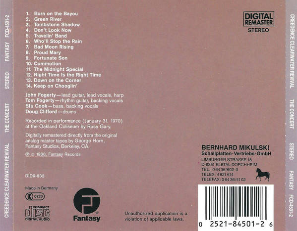 Creedence Clearwater Revival - The Concert CD Import