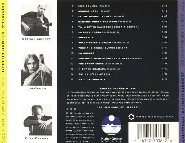 Ottmar Liebert & Luna Negra - Borrasca CD Import