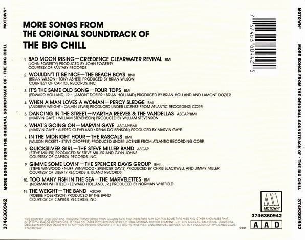 Soundtrack - The Big Chill & More Music From The Big Chill 2 x CD Set Import