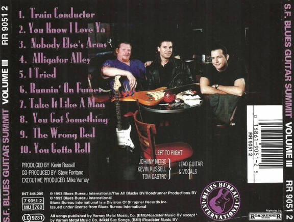 Tom Castro, Johnny Nitro, Kevin Russell - S.F. Blues Guitar Summit Vol. III CD Import