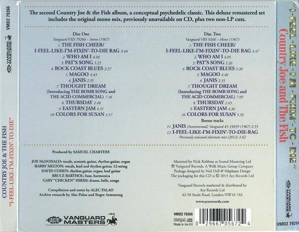 Country Joe & The Fish - I-Feel-Like-I'm-Fixin'-To-Die Double CD Import Digipak