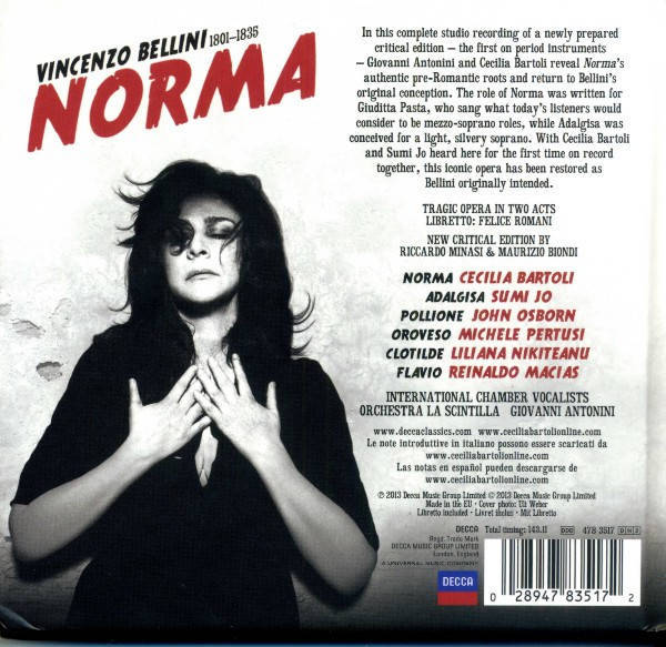 Cecilia Bartoli - Bellini Norma Double CD Import Sealed