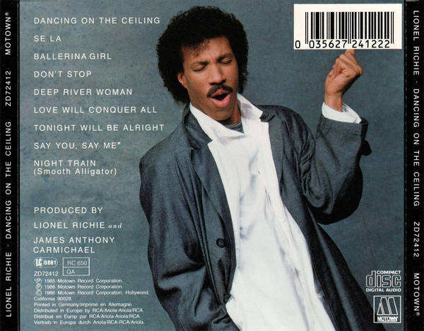 Lionel Richie - Dancing On the Ceiling CD Import
