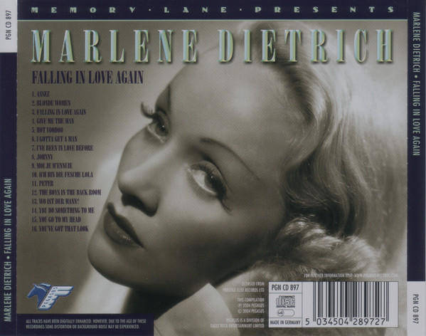 Marlene Dietrich - Falling In Love Again CD Import