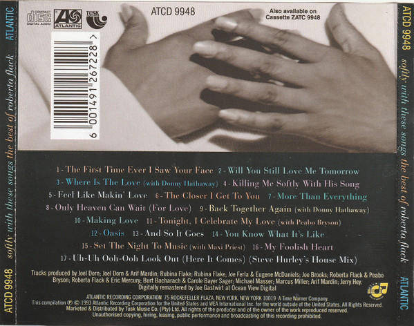Roberta Flack - Softly With These Songs (Best of) CD