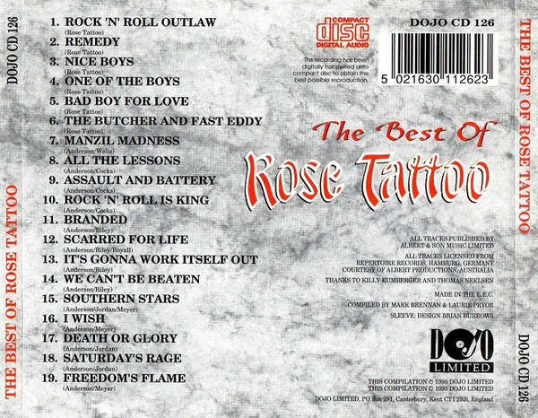 Rose Tattoo - Best of CD Import