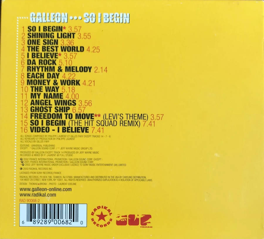 Galleon - So I Begin CD Import