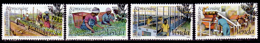 VENDA 1980, 14 May. TEA CULTIVATION, set, CTO, CV R ?? view scans
