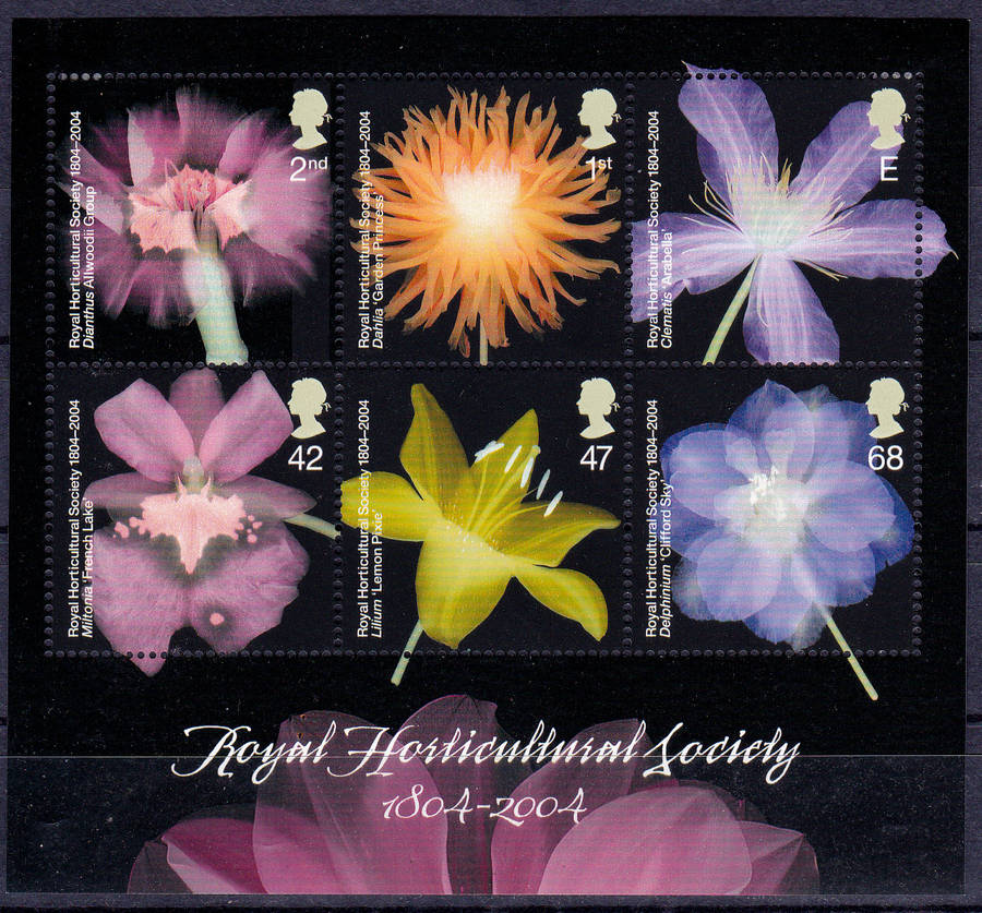 ENGLAND 2004, 25 April. 200th ANNIV RHS, minisheet, MH, CV+/- R 175.00 view scans