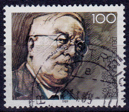 GERMANY 1989, 12 Oct. 100th ANNIV BIRTH RIENHOLD MAIER, single, UH, CV+/- R 10.00 view scans