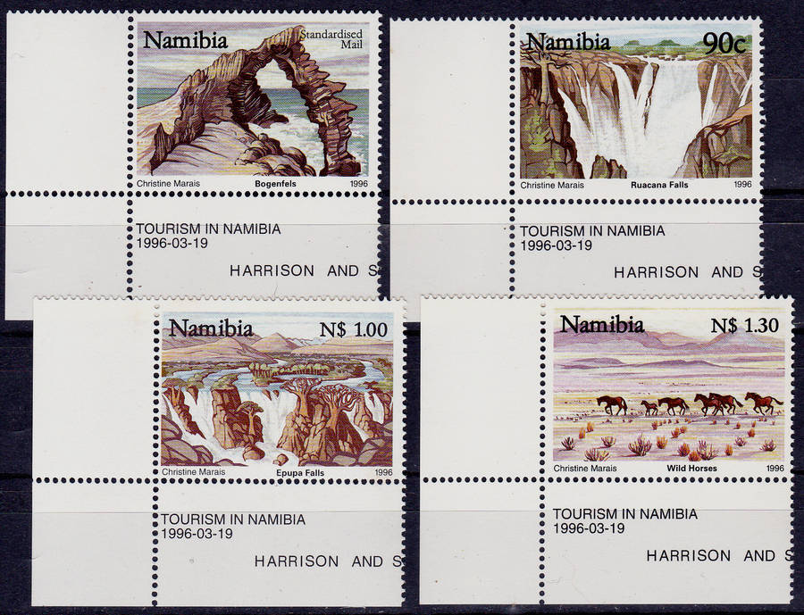 NAMIBIA 1996, 1 April. TOURISM IN NAMIBIA, set, MNH, CV R 20.00 view scans