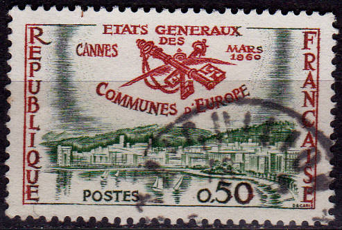 FRANCE 1960, 5 March. 5th MEETING EUROPEAN MAYORS, single, UH, CV +/-R 15.00 view scans