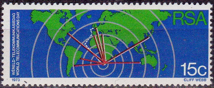 RSA 1973, 24 Oct. WORLD COMMUNICATIONS DAY, single, MNH, CV R 25.00, view scans.