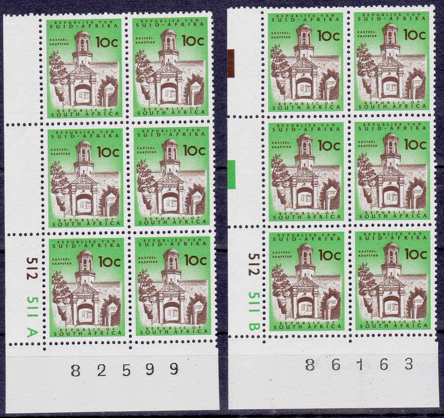 RSA 1974, 22 July. DEFINITIVE ISSUE, 10c controls A + B, MNH, CV R 180.00 view scans