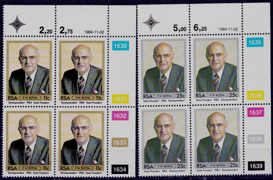 RSA, 1984. President PW Botha. Controls