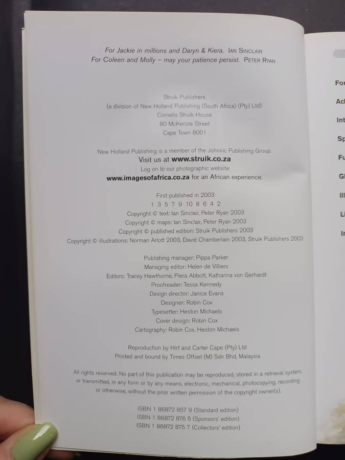 A Comprehensive Illustrated Field Guide Birds of of Africa South of the Sahara by Sinclair, I., Ryan