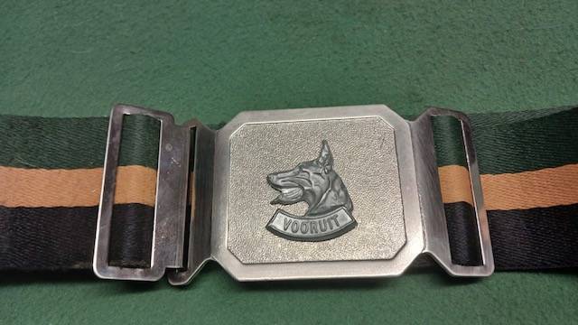 SADF Dog Centre Stable Belt and Buckle. 1 Meter.