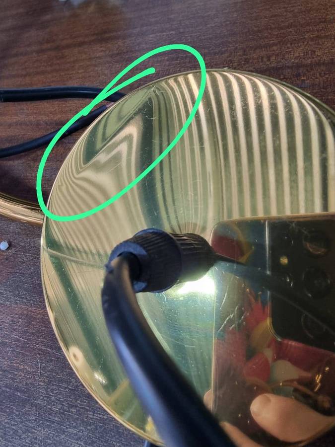 Gold Pendant Light Frost Glass - 6021