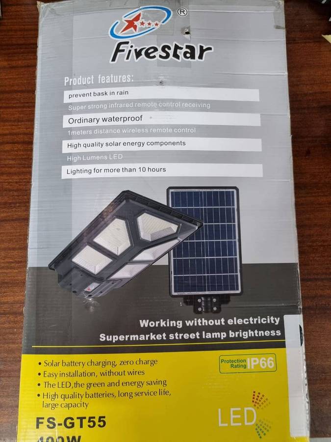 400W Solar Street Light with remote GT055 - including mounting pole