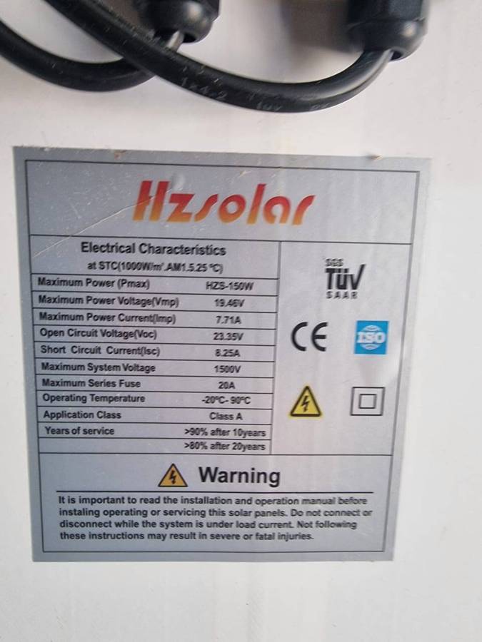 150W / 18V Monocrystalline Solar Panel HZ - #2