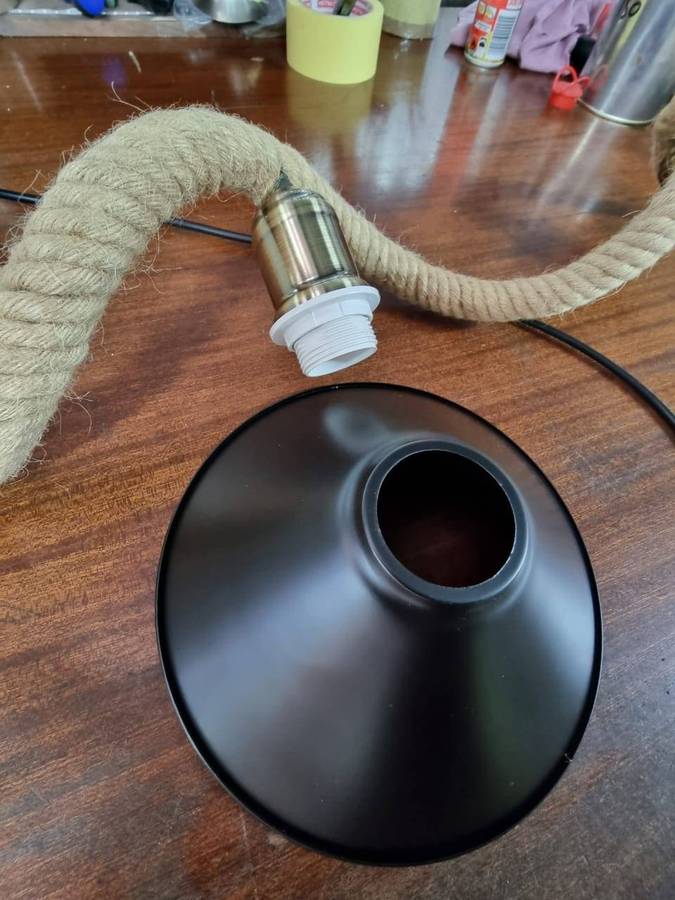 Vintage Wave Style Rope Pendant Light CD26 #