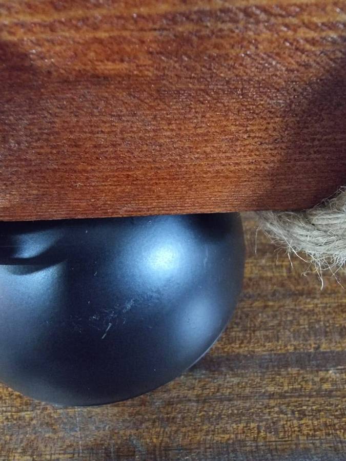 Rustic Wood and Rope 2 Lamp Pendant light fitting - CD88 #4