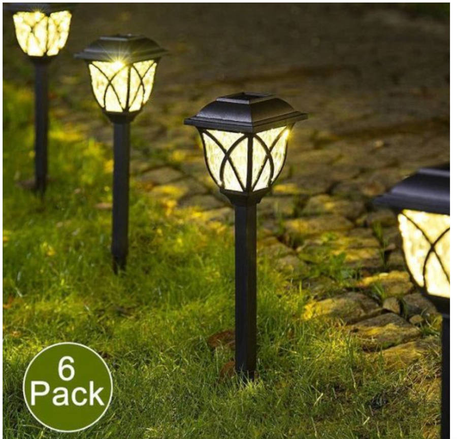 6 Pack - Outdoor Solar Garden Lanterns