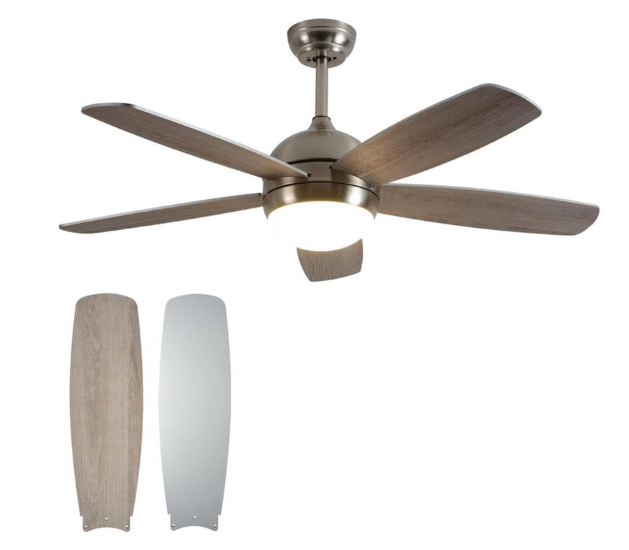 Five Blade LED Ceiling Fan With Interchangeable Colour Blades - 663 #23