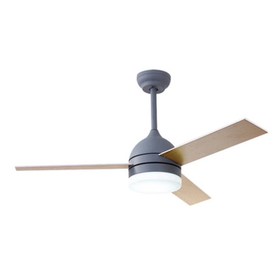48 inch grey & wood ceiling fan with remote - L042