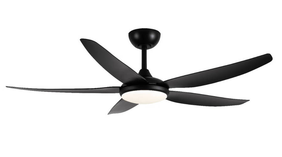Five Blade LED Ceiling Fan with Remote Control 665 - Black #52