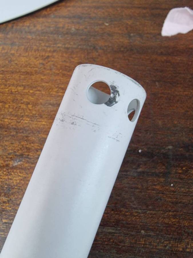 Retractable Ceiling Fan With Remote Control - 094 -  White & Walnut #38