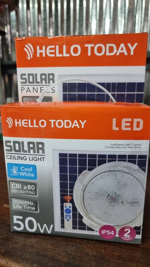 50W Solar Ceiling Light with Remote Control