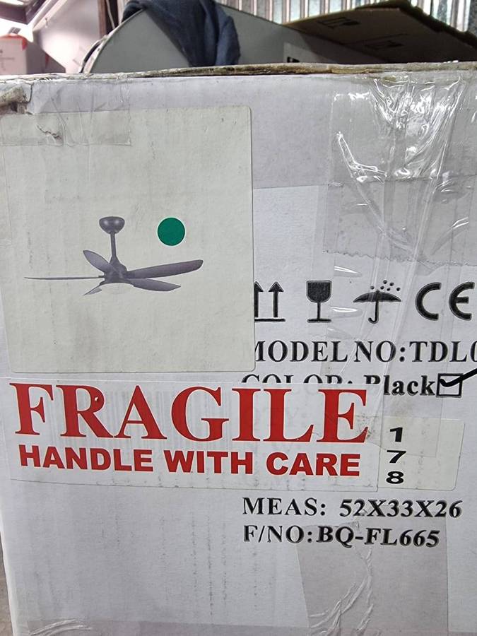 Five Blade LED Ceiling Fan with Remote Control 665 - Black #52