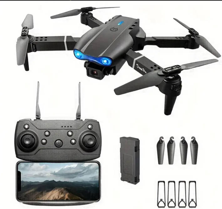 Drone With 2 Cameras Foldable RC Remote Control 1080p Drone