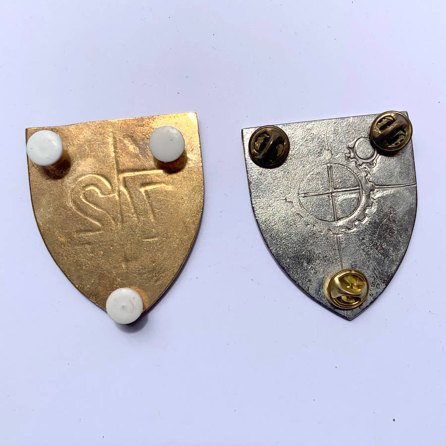 2x SA Army metal shoulder flashes