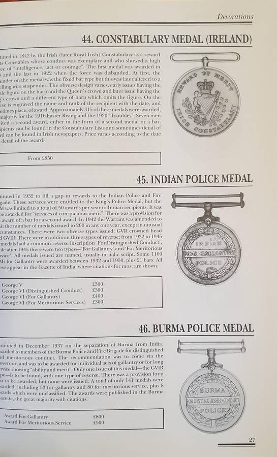 The Medals Year Book  A-Z of Medals, fully illustrated price guide (1995) Includes S.A.