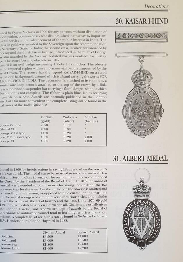 The Medals Year Book  A-Z of Medals, fully illustrated price guide (1995) Includes S.A.
