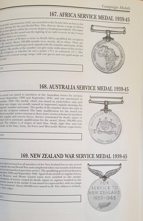 The Medals Year Book  A-Z of Medals, fully illustrated price guide (1995) Includes S.A.