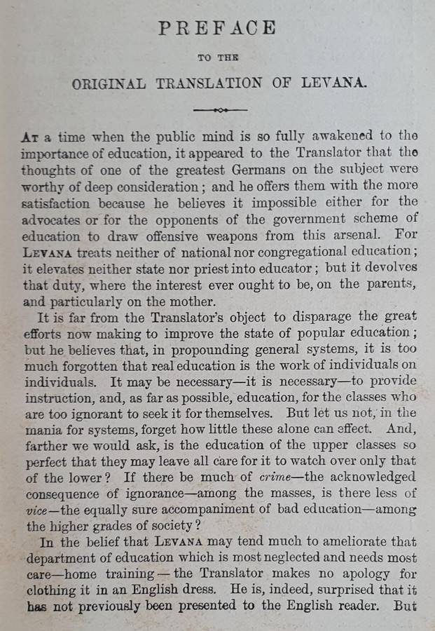 * 1901 * Richter's Levana or The Doctrine of Education