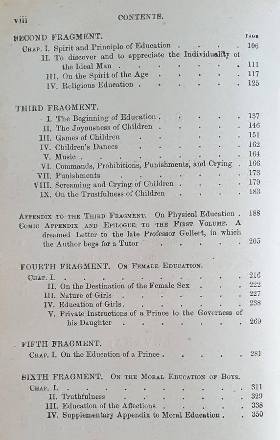 * 1901 * Richter's Levana or The Doctrine of Education