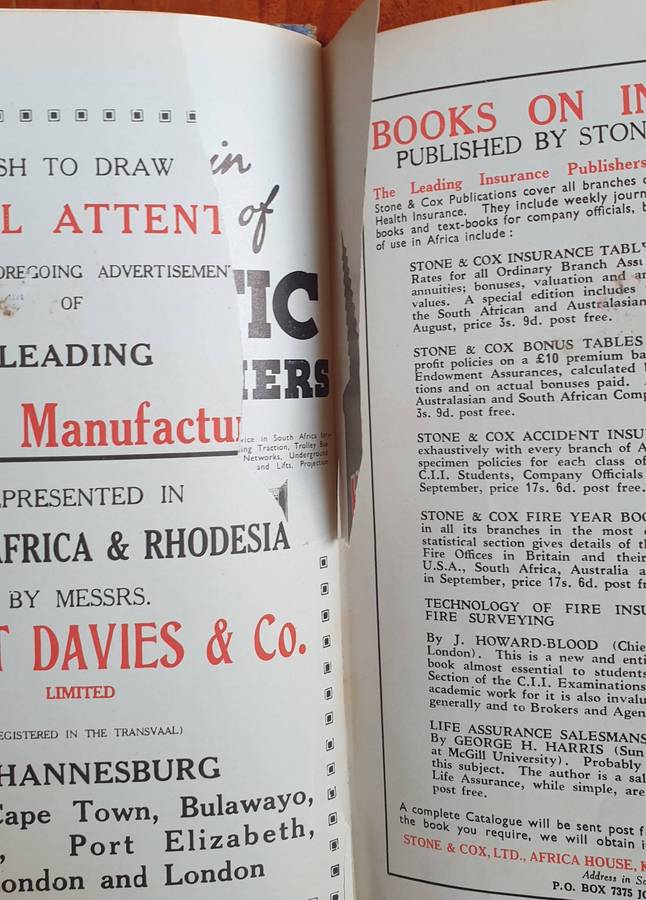 Rhodesian Manual, Mining, Industry, Agriculture, 1937-8