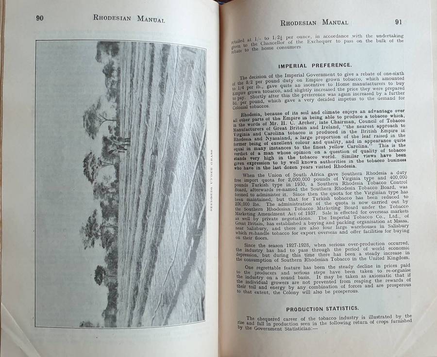 Rhodesian Manual, Mining, Industry, Agriculture, 1937-8