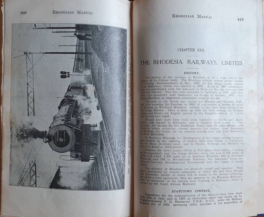 Rhodesian Manual, Mining, Industry, Agriculture, 1937-8