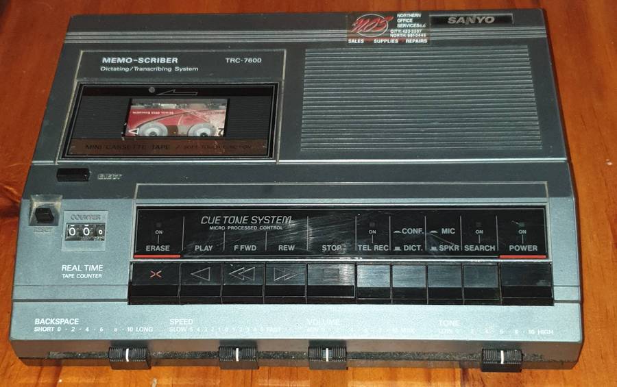 Vintage SANYO TRC 7600 Memo-Scriber