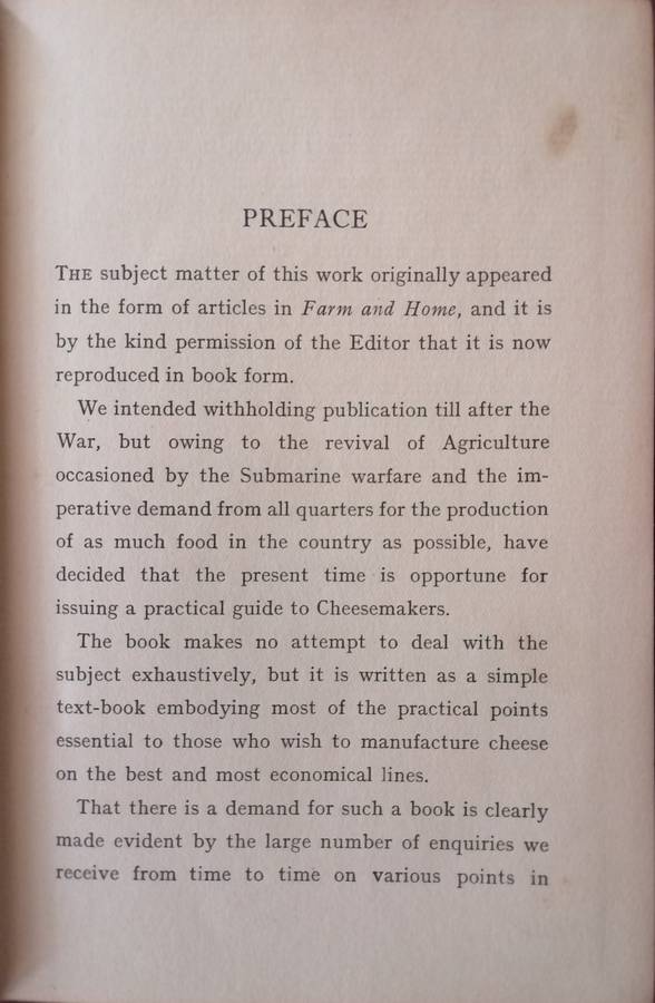 * 1917 * Practical Cheesemaking - A General Guide to the Manufacture of Cheese