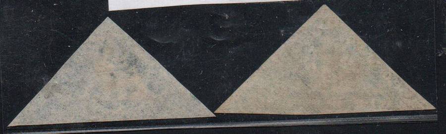 1863 COGH 2 x 4d De La Rue Triangles  in VFU-condition
