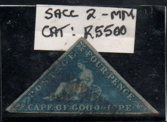 Scarce 1853 COGH Perkins Bacon 4d Triangle in used condition