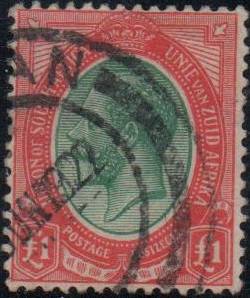 1916 Union KGV 1 pound in VFU-condition