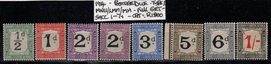 1914 Union scarce Postage Due full set in MNH/LMM/MM-condition